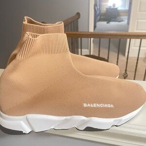 Balenciaga Tan Sock Sneakers
